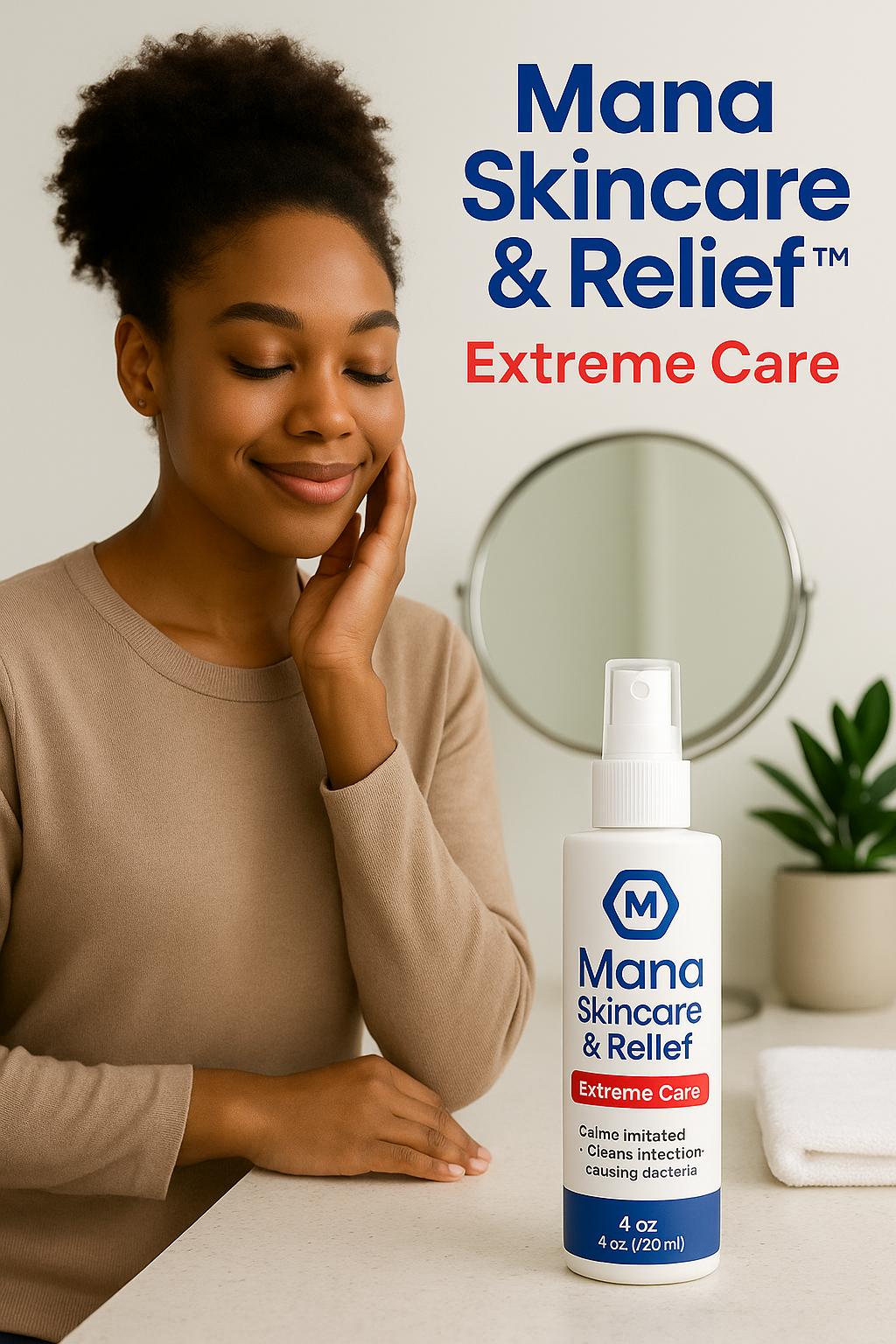 Mana Skincare & Relief™ Extreme Care – HOCL Spray for Sensitive Skin & Pressure Areas (4 oz)